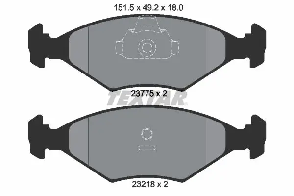 TEXTAR 2377501 Комплект тормозных колодок