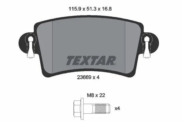 Textar 2366901 Колодки тормозные