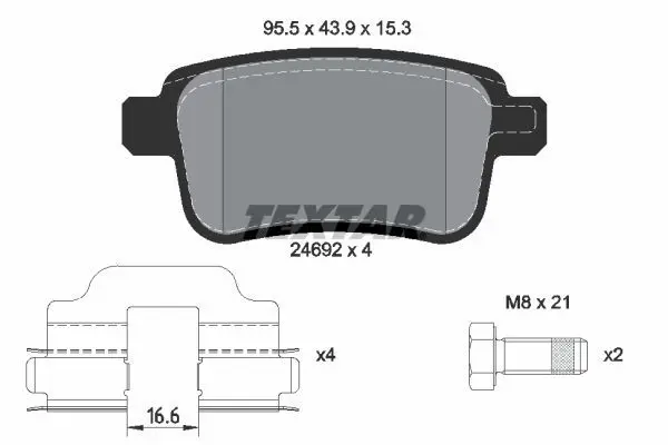 2469201 Textar 2469201 колодки дисковые