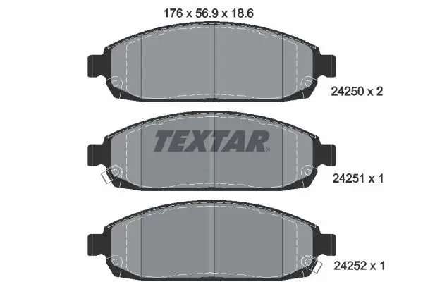 Textar 2425001 Колодки тормозные дисковые