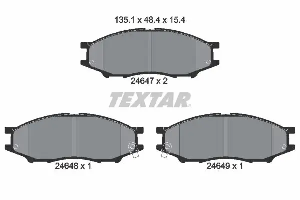 Textar 2464701 комплект колодок для дисковых