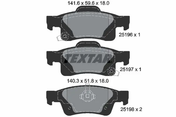 Textar 2519601 Колодки зад.JEEP GRAND