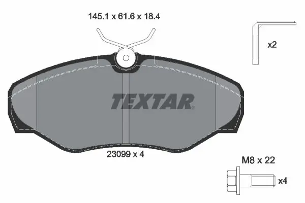 Textar 2309902 Колодки тормозные дисковые