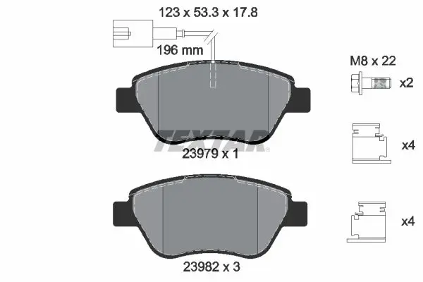 Textar 2397903 К-т дисков. тормоз. колодок