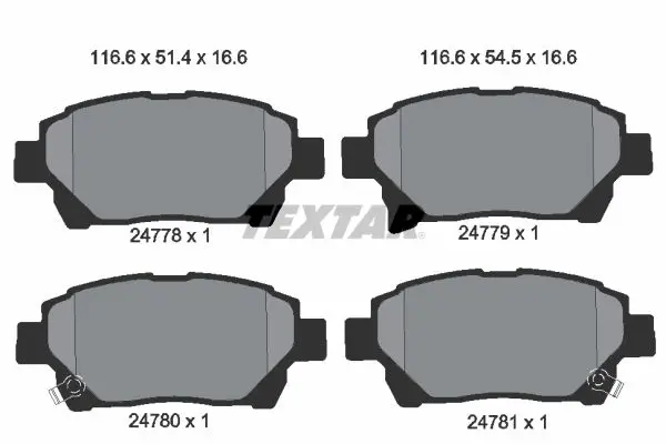 Textar 2477801 2477801 колодки дисковые