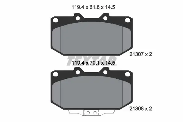 Textar 2130701 Колодки тормозные дисковые