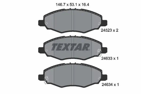 Textar 2452301 Колодки тормозные дисковые