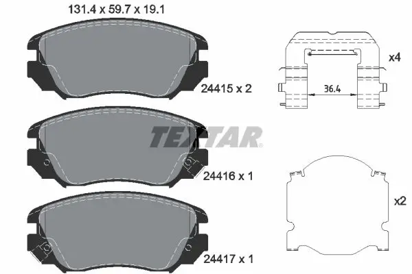 Textar 2441501 Колодки тормозные дисковые