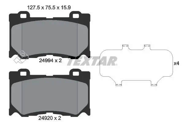Textar 2499401 Колодки тормозные дисковые