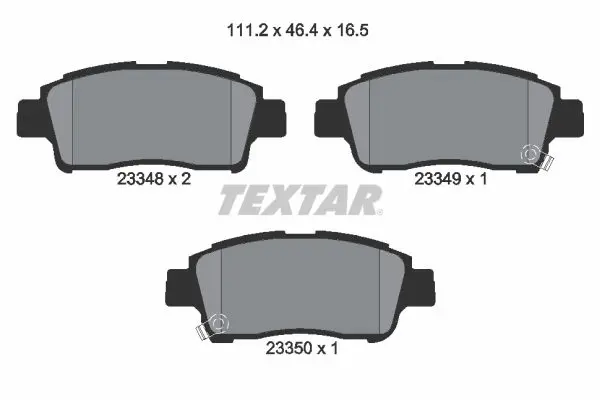 Textar 2334803 Тормозные колодки, комплект