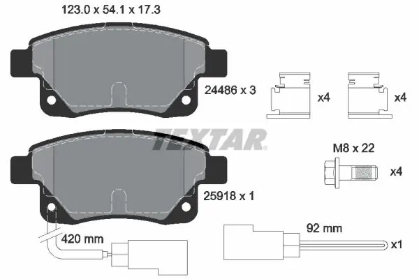 Textar 2448601 Колодки тормозные дисковые