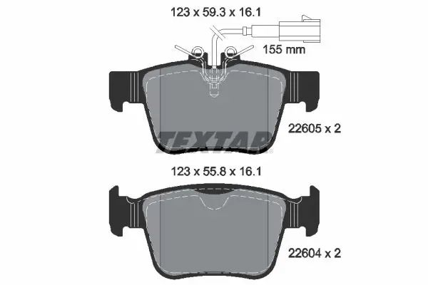 Textar 2260501 К-т дисков. тормоз. колодок