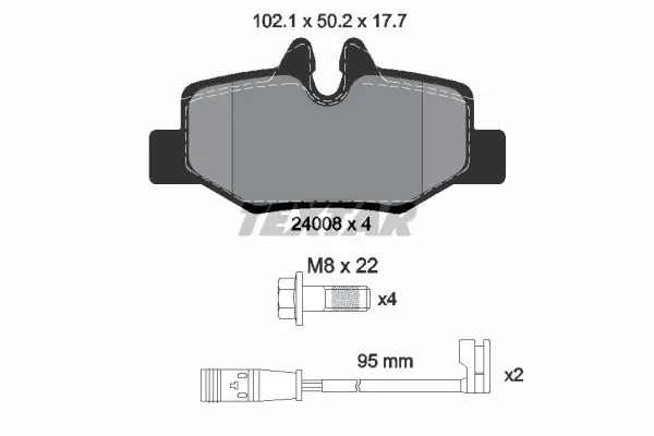 Textar 2400801 2400801 колодки дисковые