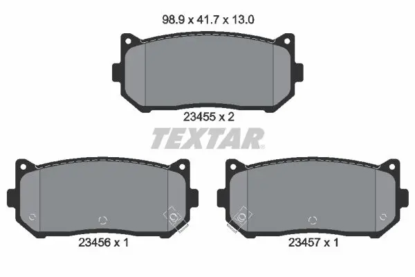 Textar 2345501 Комплект тормозных колодок