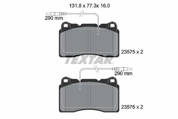 Textar 2357501 Тормозные колодки