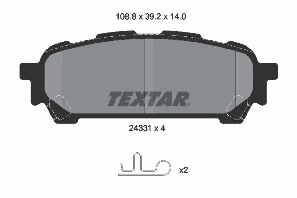Textar 2433101 2433101 колодки дисковые