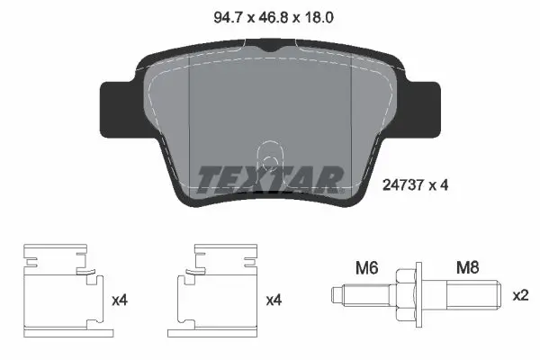 Textar 2473701 Тормозные колодки