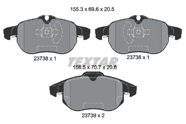 Textar 2373807 Колодки тормозные дисковые
