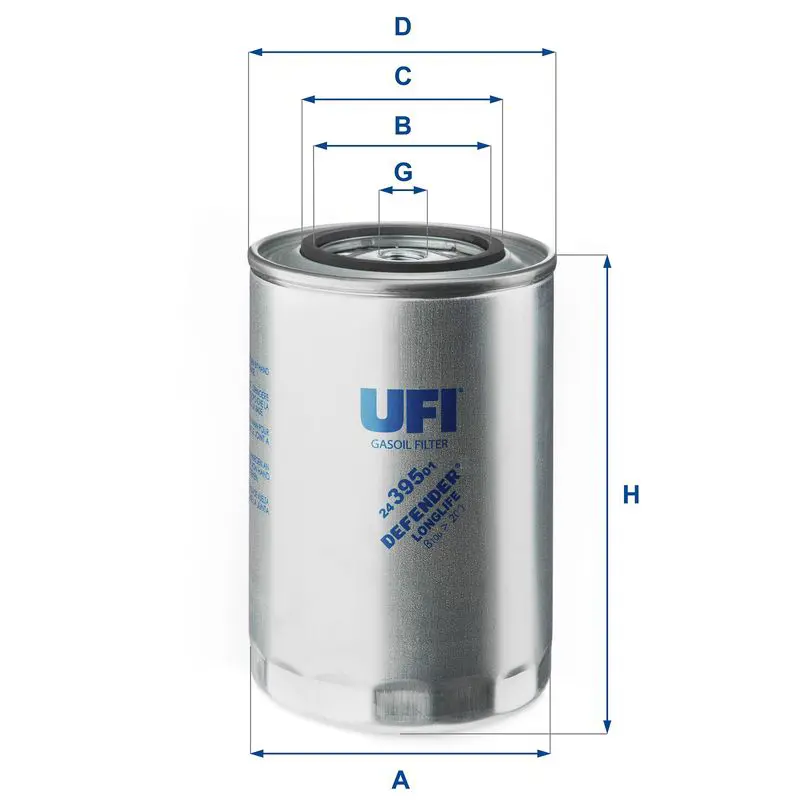UFI 2439501 Фильтр UFI 24.395.01 Дизельный