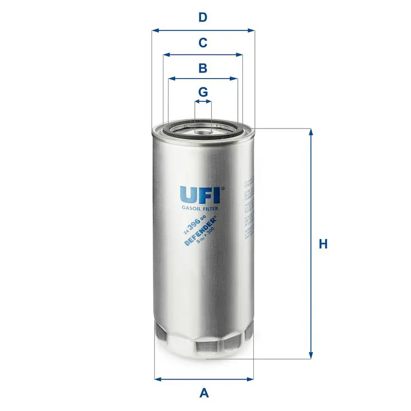 2439600 Фильтр UFI 24.396.00 Дизельный