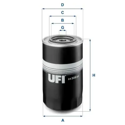 UFI 2430800 UFI 24.308.00 Фильтр топливный