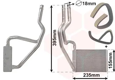 VAN WEZEL 18006329 Heat exchanger, interior
