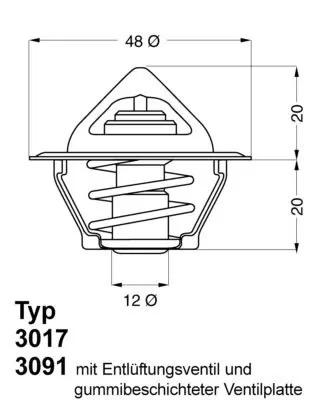 Wahler 301792D50 Автозапчасть/термостат
