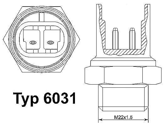 WAHLER 6031105D Термовыключатель вентилятора