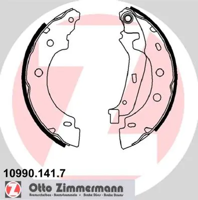Zimmermann 109901417 Колодки тормозные барабанные