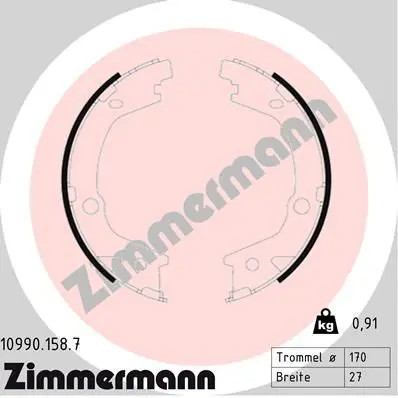 Zimmermann 109901587 Комплект тормозных колодок,