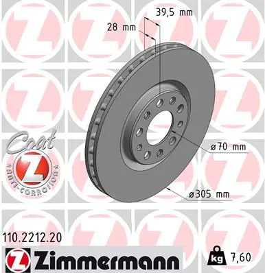 110.2212.20 Диск тормозной ALFA ROMEO Coat
