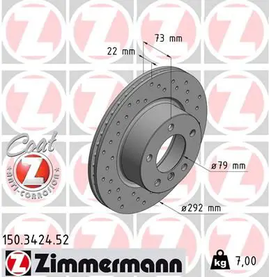Zimmermann 150342452 Тормозной диск