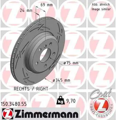 Zimmermann 150348055 Тормозной диск