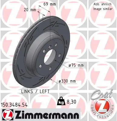 Zimmermann 150348454 ДИСК ТОРМ BMW 5 F10/F11 ЗАД