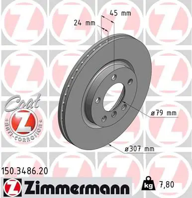 Zimmermann 150348620 ДИСК ТОРМ MINI COUNTRYMAN R60