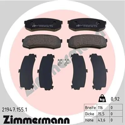 Zimmermann 219471551 КОЛОДКИ ЗАД MIT PAJERO
