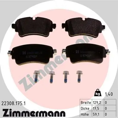 Zimmermann 223081751 Комплект тормозных колодок