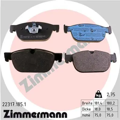Zimmermann 223171851 Колодки тормозные ДИСК ПЕР
