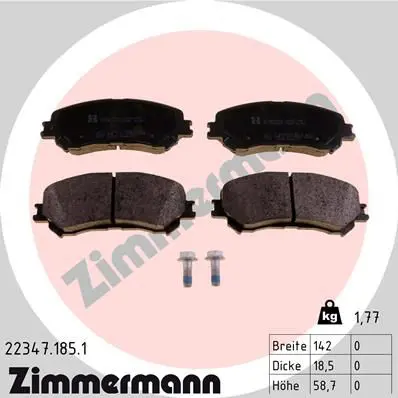 Zimmermann 223471851 К-КТ КОЛОДКИ ПЕР REN ESPACE