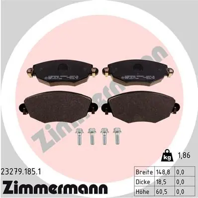 Zimmermann 232791851 КОЛОДКИ ПЕР FRD MONDEO 00-07 /