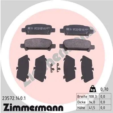 Zimmermann 235721401 Колодки тормозные дисковые