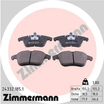 Zimmermann 243321851 Колодки тормозные