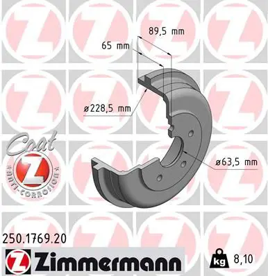 250.1769.20 Тормозный барабан