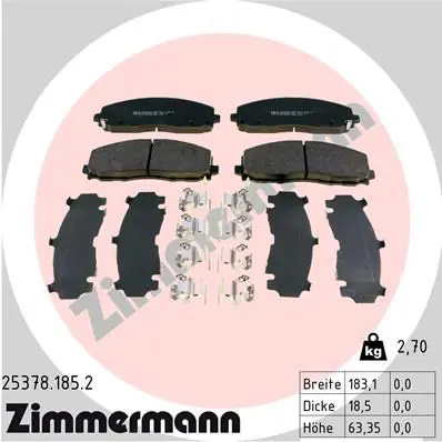 Zimmermann 253781852 КОЛОДКИ ПЕР CHR GRAND
