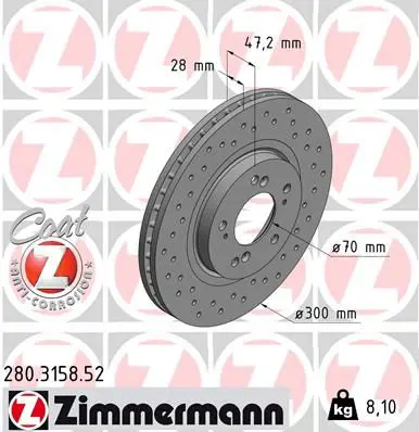 Zimmermann 280315852 Тормозной диск