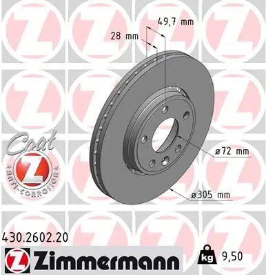 Zimmermann 430260220 ДИСК ТОРМ REN MASTER