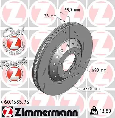 460.1585.75 Диск тормозной PORSCHE FORMULA