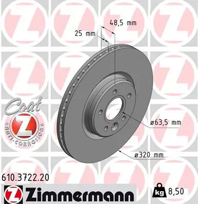 610.3722.20 ДИСК ТОРМ VOL S40/V50/C70/FRD