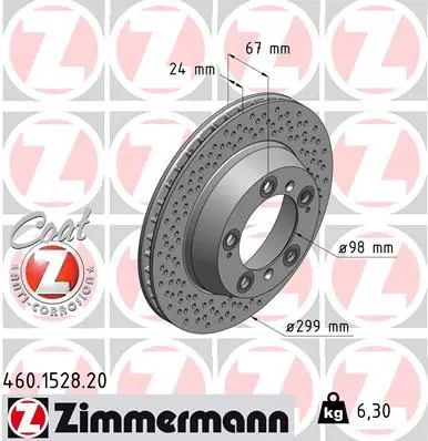 Zimmermann 460152820 тормозной диск