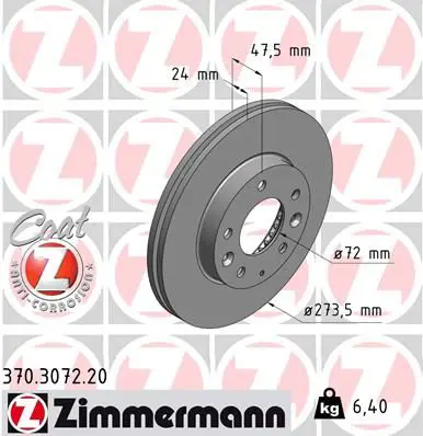 370.3072.20 Диск тормозной MAZDA Coat Z